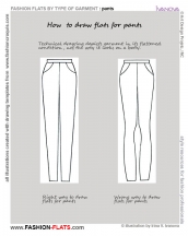 how to draw flats for pants